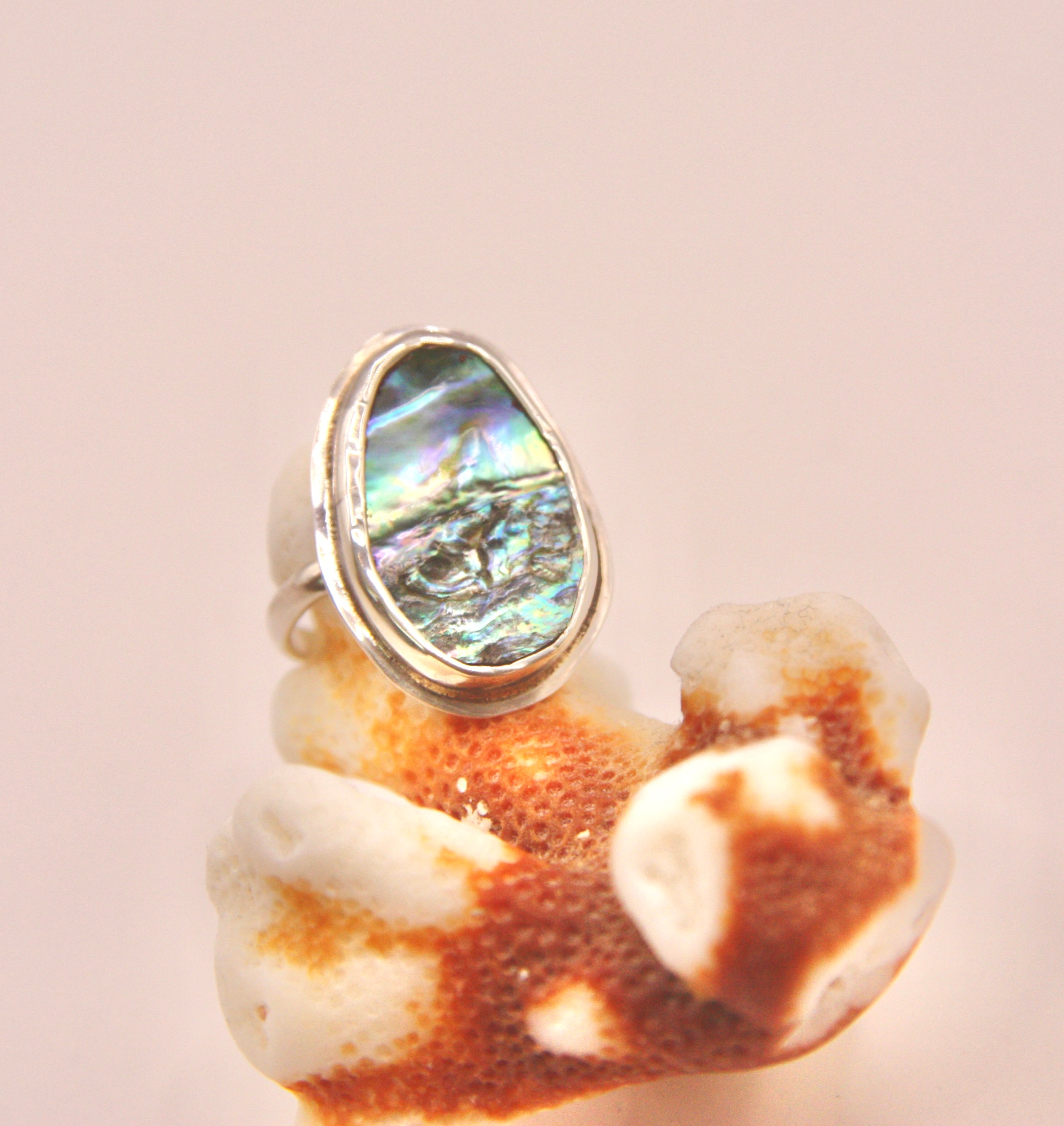 Abalone Ring with Border
