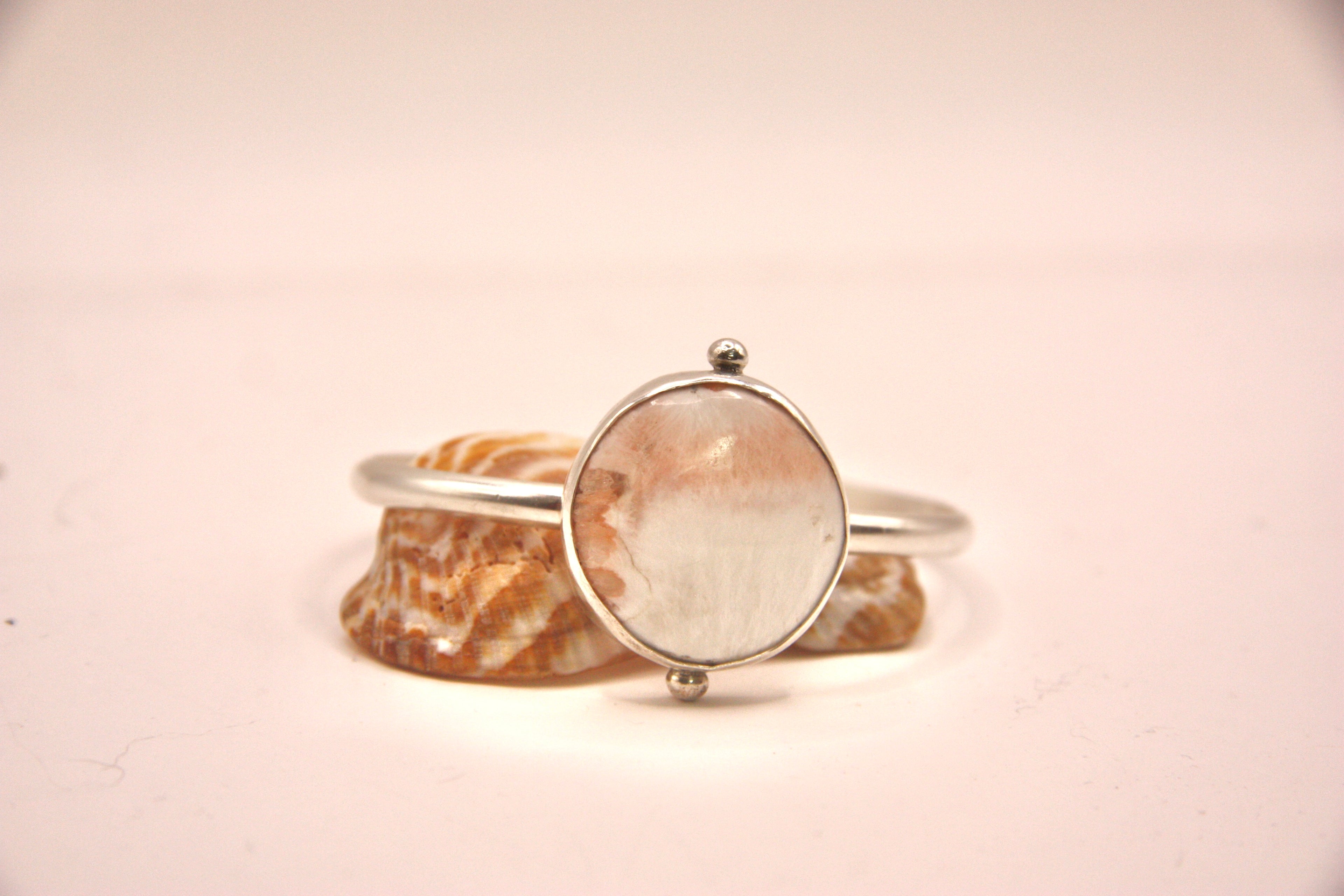 Round Scolecite Dot Cuff