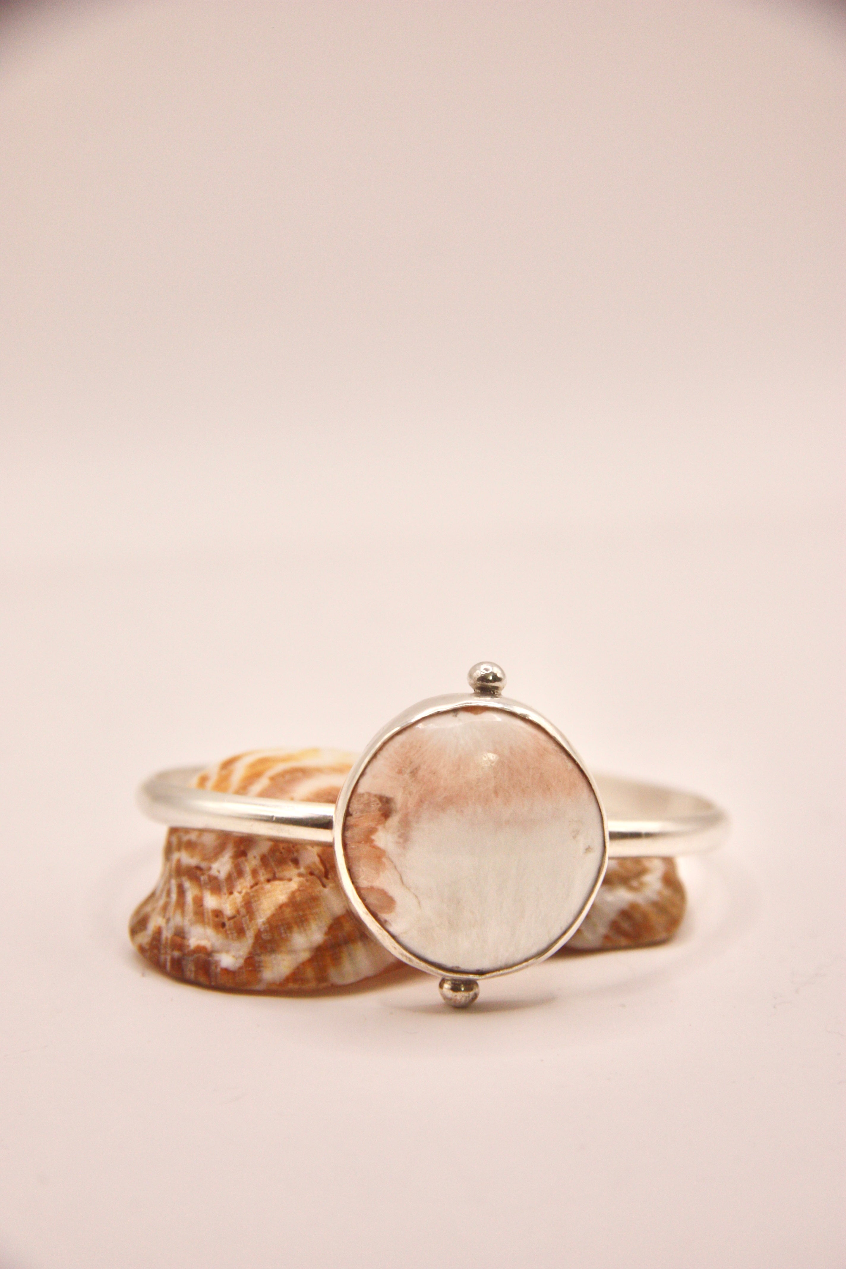 Round Scolecite Dot Cuff