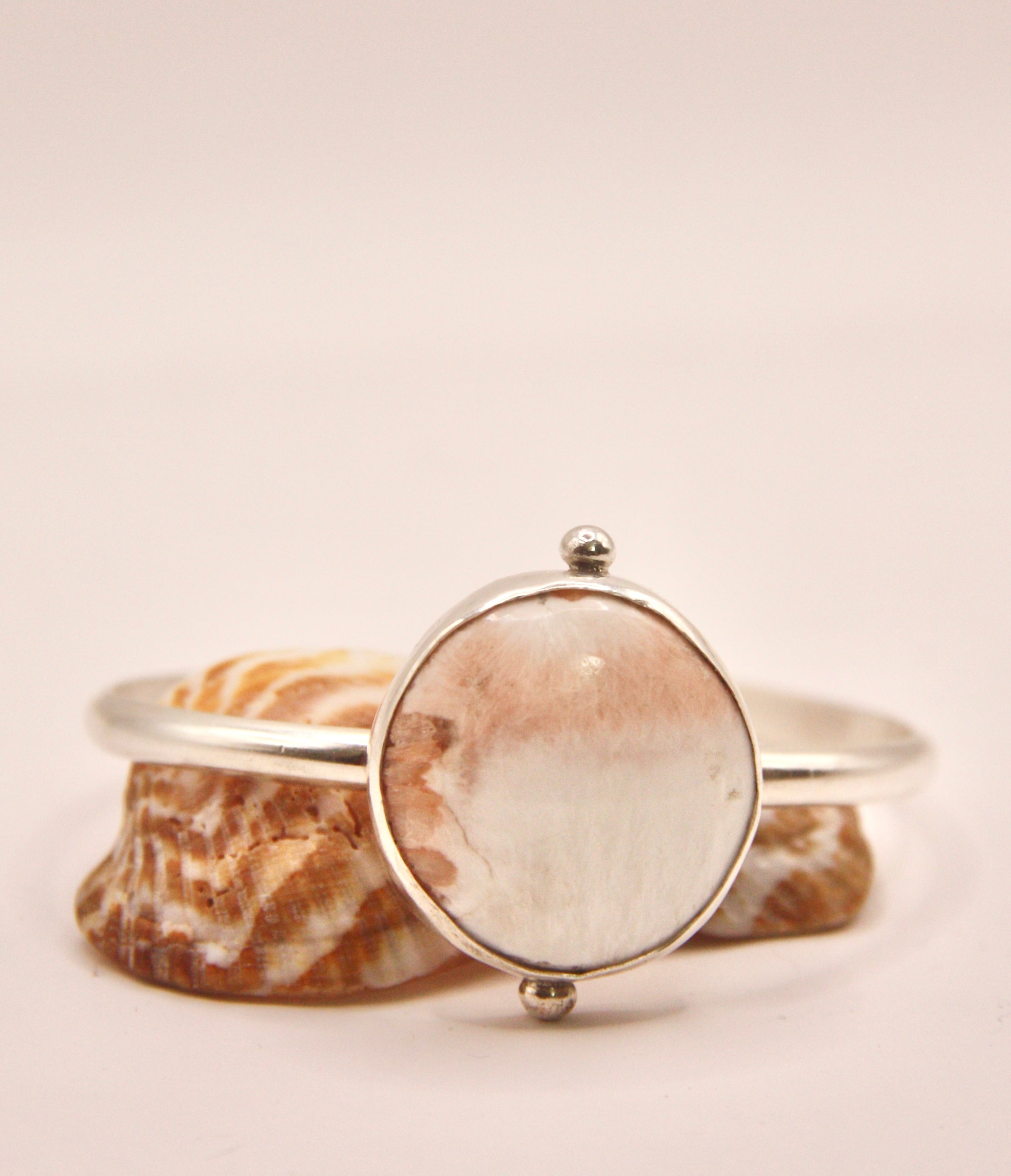 Round Scolecite Dot Cuff