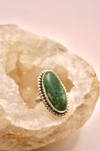Mossy Green Beaded Ring