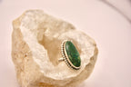 Mossy Green Beaded Ring