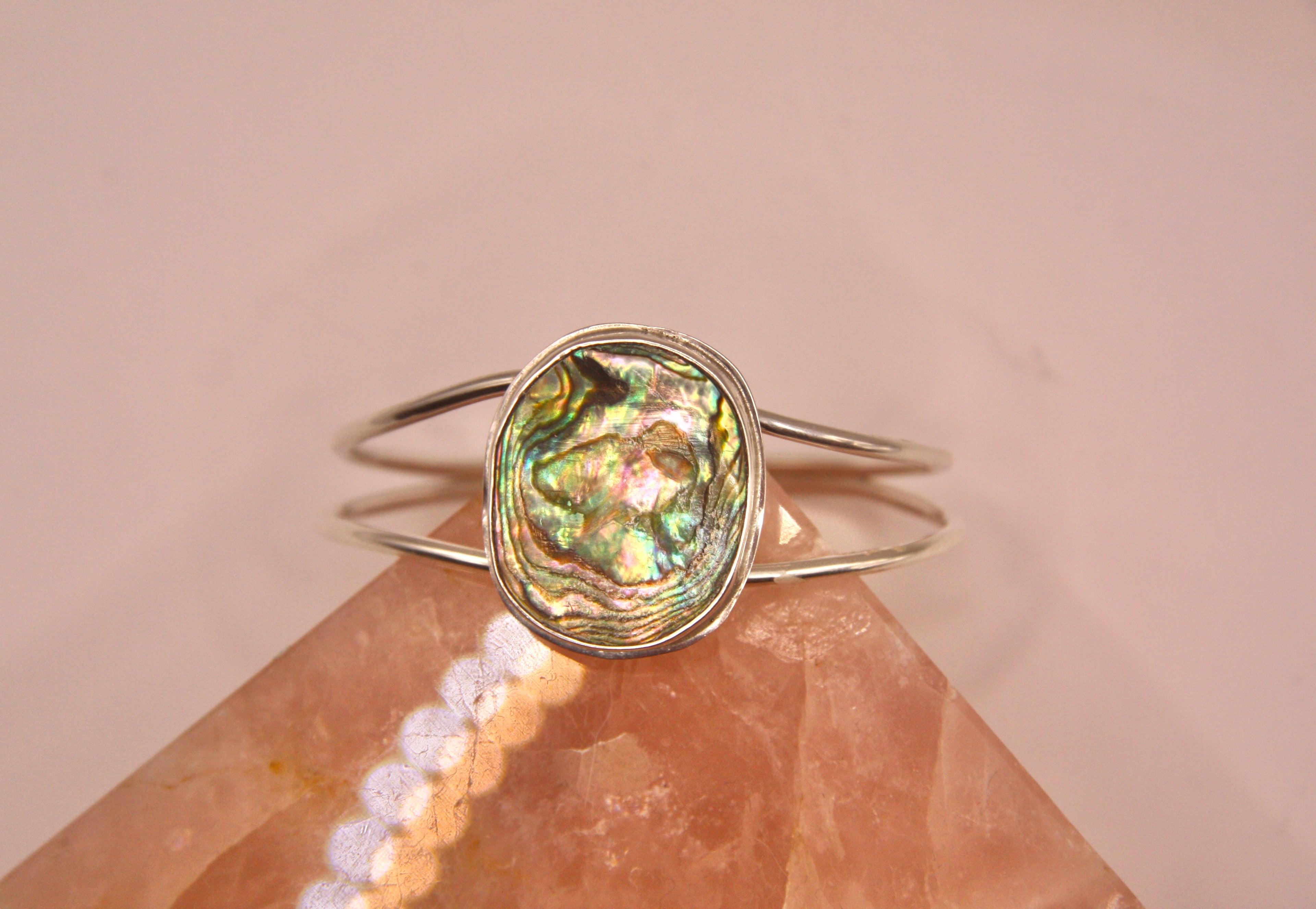 Abalone Double Band Cuff