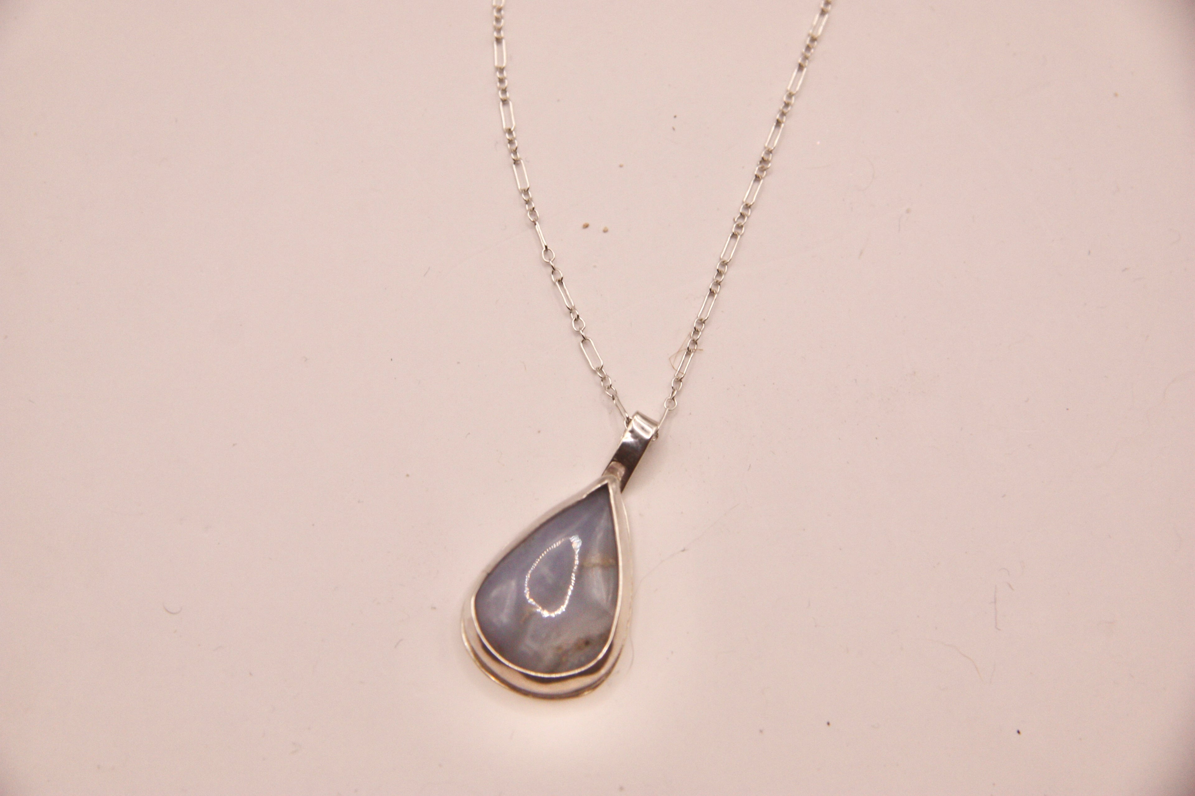 Blue Lace Agate Pendant