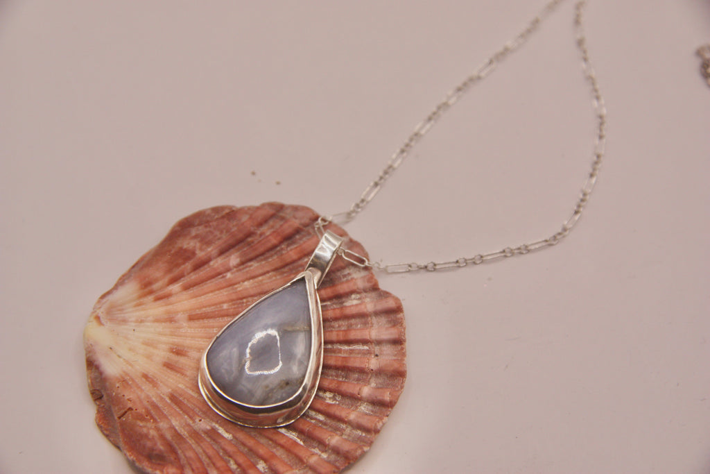 Blue Lace Agate Pendant