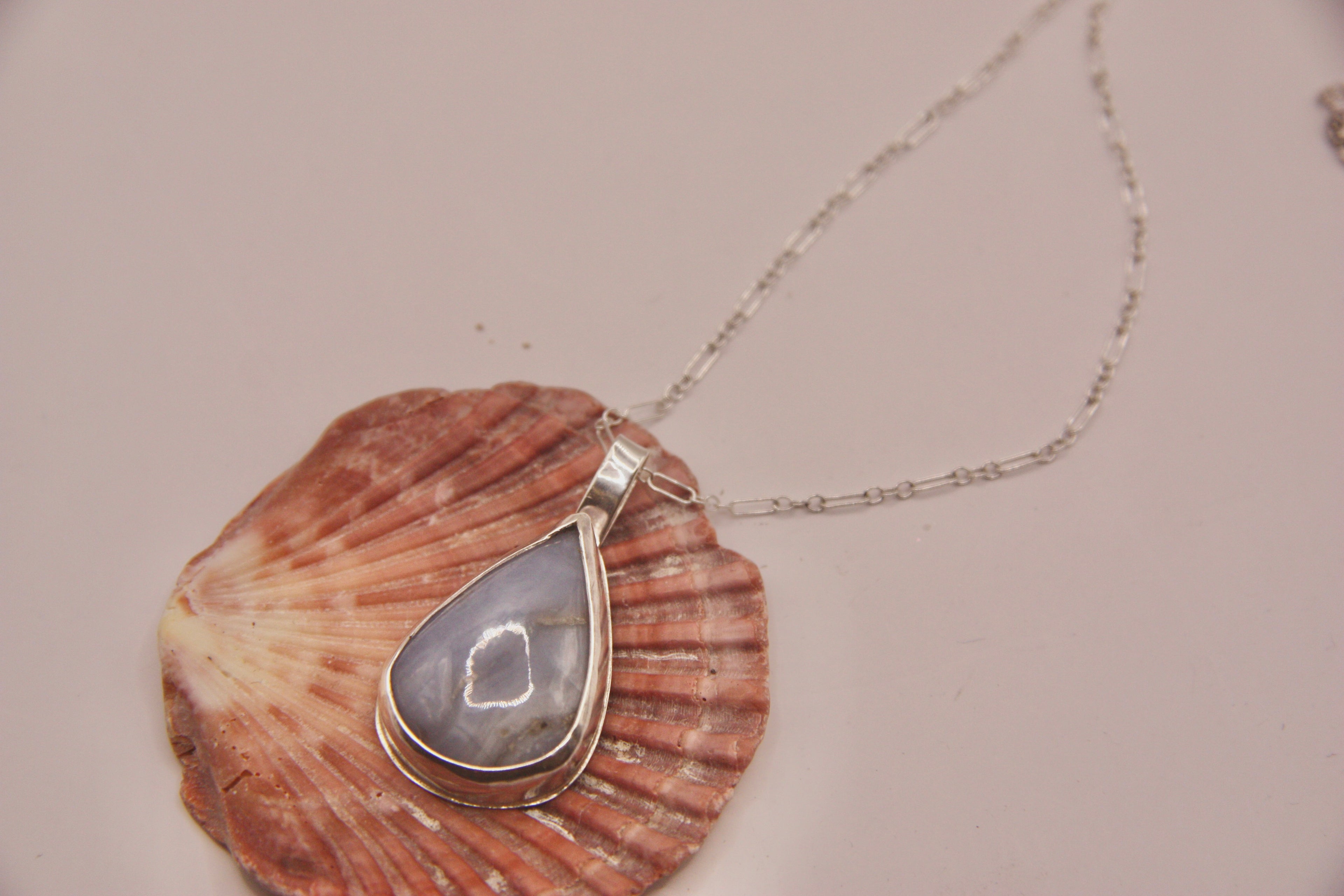 Blue Lace Agate Pendant