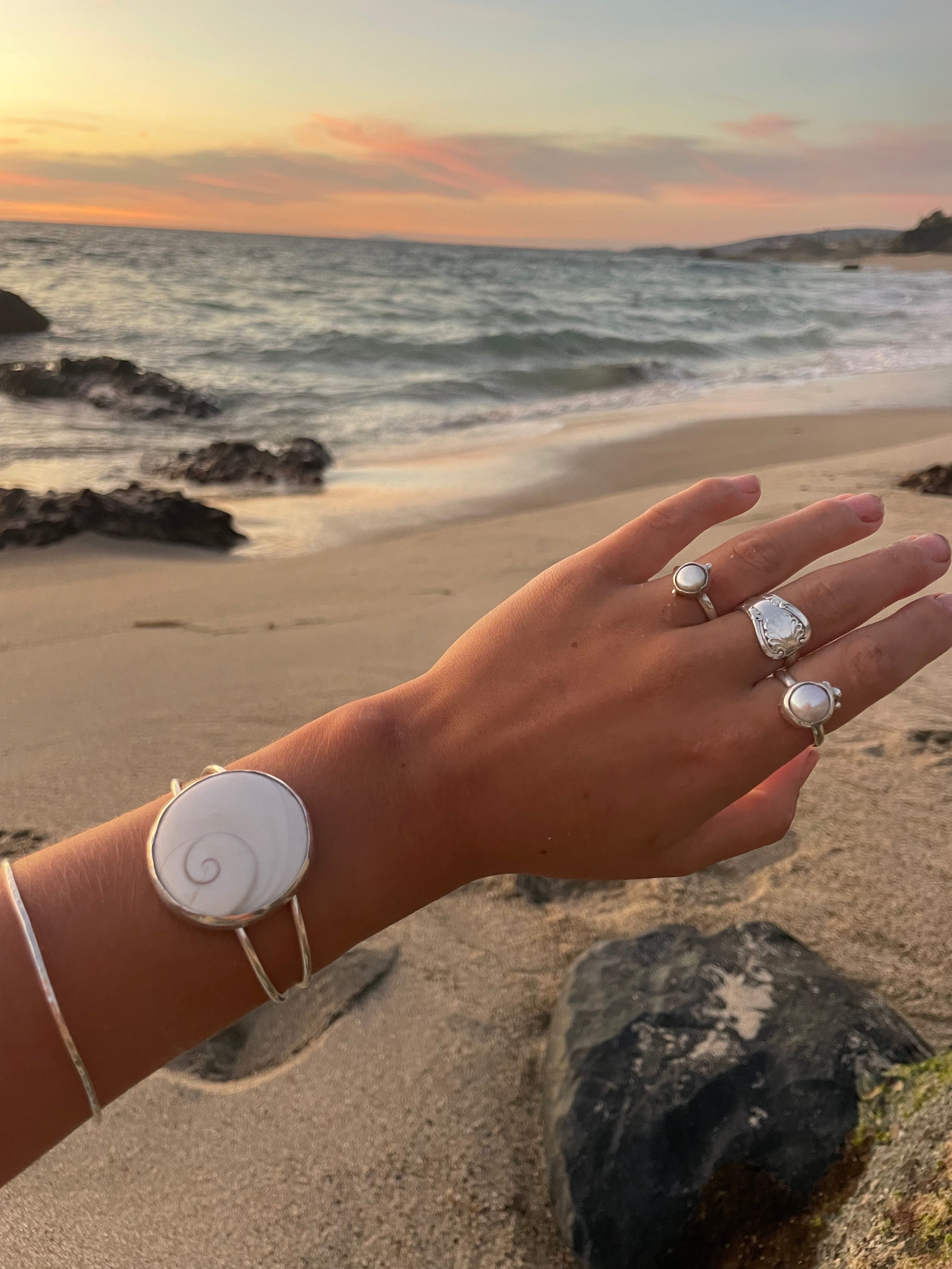 Shiva Shell Double Band Cuff