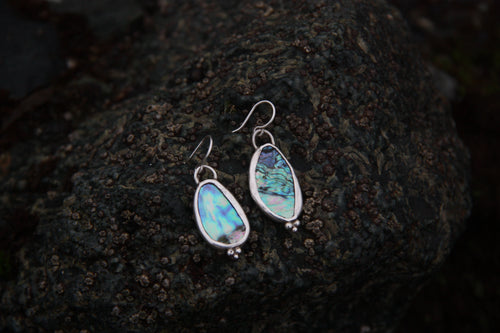 Dangling Double Sided Abalone Earrings