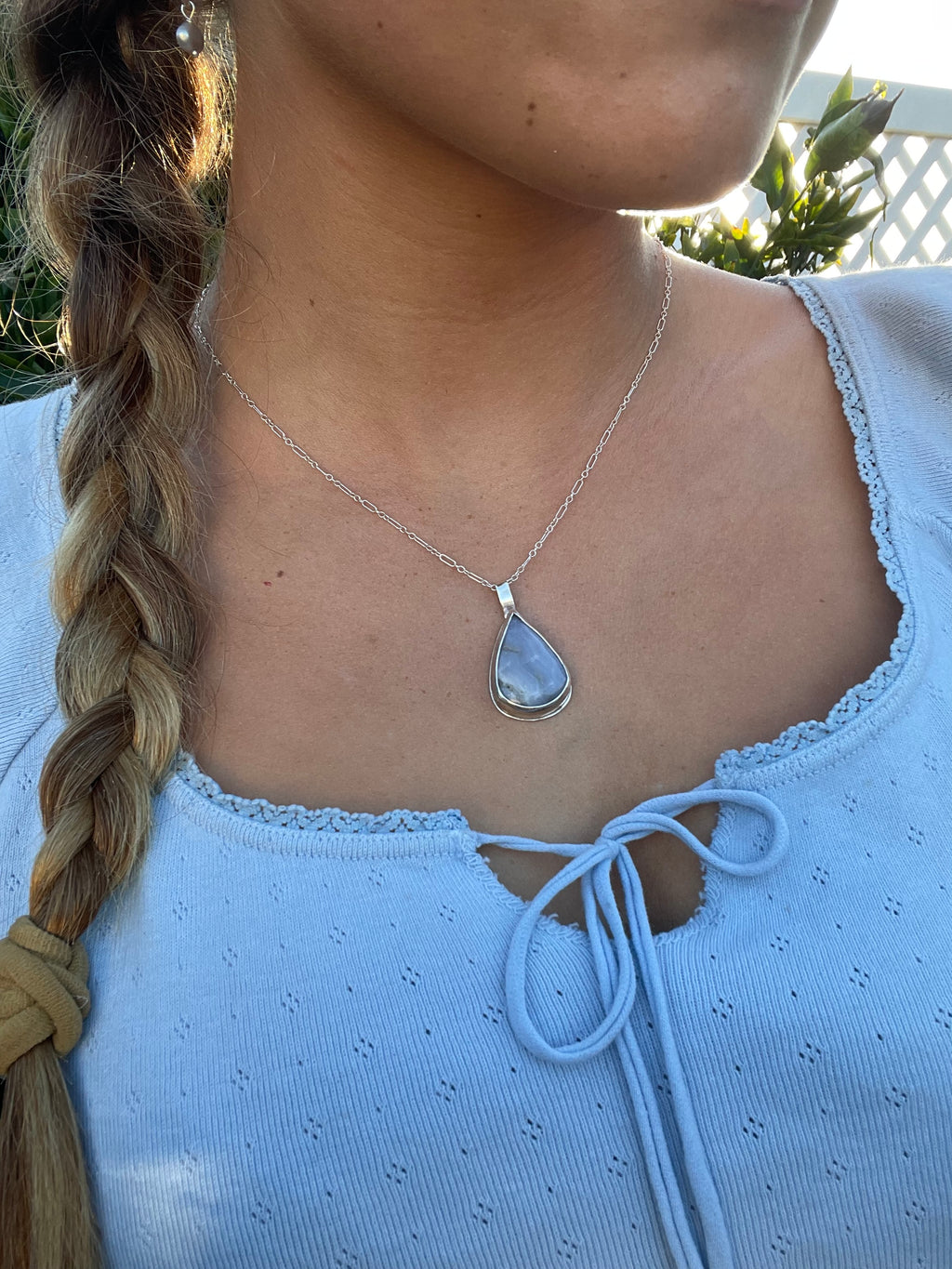 Blue Lace Agate Pendant